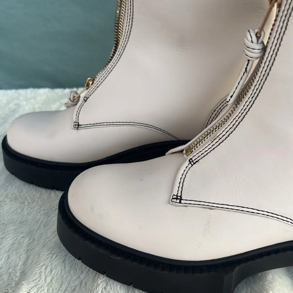 GUC Coach Womens Liza Leather Boots. Size 7.5B Color Chalk - Picture 11 of 13